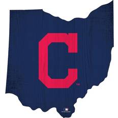 Fan Creations Cleveland Indians Logo State Sign Board