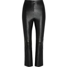 Commando Faux Leather Crop Flare Legging - Black