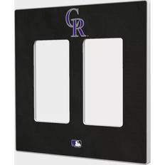 Strategic Printing Colorado Rockies Solid Double Rocker Light Switch Plate