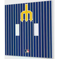 Strategic Printing Seattle Mariners 1977-1980 Cooperstown Pinstripe Double Toggle Light Switch Plate