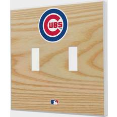 Strategic Printing Chicago Cubs Baseball Bat Design Double Toggle Light Switch Plates