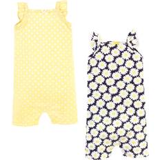 Hudson Baby Cotton Rompers - Yellow Daisy (10116942)