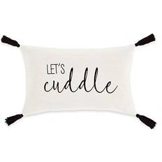 Lush Decor Let's Cuddle Script Cushion Cover White (50.8x33.02cm)