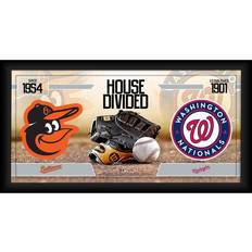 Fanatics Baltimore Orioles vs. Washington Nationals Framed House Divided Baseball Collage Photo Frame