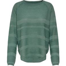 Only Caviar Texture Knitted Pullover - Green/Chinois Green