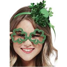 Smiffys Paddy's Day Shamrock Glitter Party Specs