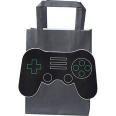 Ginger Ray Party Bags Eco Friendly Gamer Black 5 Pcs