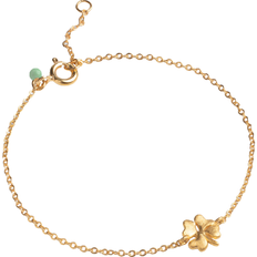 ENAMEL Copenhagen Organic Clover Bracelet - Gold/Green