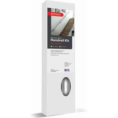 Underfloor Heating Rothley Modern Polished Stainless Steel Rounded Handrail Kit, (L)3.6M (W)40mm
