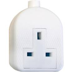 SMJ White Trailing Extension Socket 13A 1-Gang