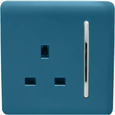 Trendi Switch 1G 13A Switched Socket Ocean Blue