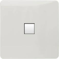 Wall Switches on sale Trendi Artistic Modern Glossy Tactile Telephone Socket White
