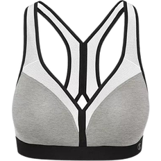 Champion The Curvy Sports Bra - Oxford Grey Heather/White/Black