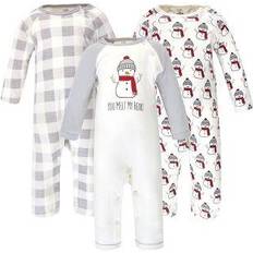 Touched By Nature Baby Snowman Coveralls 3-pack - Grey