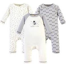 Touched By Nature Baby Mr. Moon Coveralls 3-pack - Cream