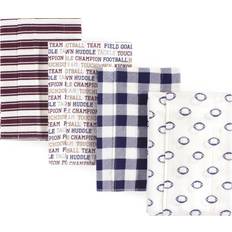 Hudson Flannel Burp Cloth 4-pack Football