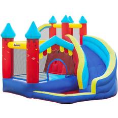 OutSunny 4 in 1 Kids Bouncy Castle Large Inflatable House Trampoline Slide Water Pool Climbing Wall with Blower Carrybag