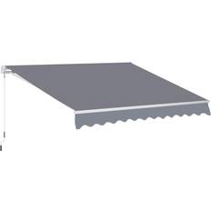 OutSunny Patio Awnings OutSunny Alfresco 3m x 2.5m Manual Awning Canopy, Grey