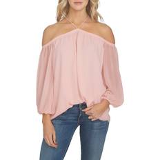 1.State Off The Shoulder Blouse - Pink Taffeta