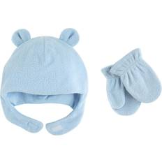 Luvable Friends Baby Fleece Bear Hat and Mitten Set 2-pack - Light Blue (10130974)