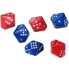 Learning Advantage CTU7399 Subitizing Dice, 3 Red 3 Blue Set of 6