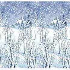 Amscan Christmas Winter Wonderland Room Roll, 40' x 4' White