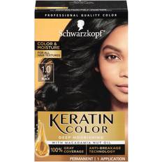 Schwarzkopf Keratin Permanent Hair Color Jet Black 183ml