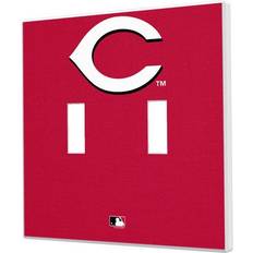 Strategic Printing Cincinnati Reds Solid Design Double Toggle Light Switch Plate