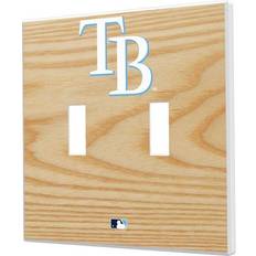 Strategic Printing Tampa Bay Rays Baseball Bat Design Double Toggle Light Switch Plates