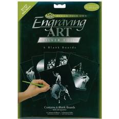 Royal & Langnickel Foil Engraving Art Blank Boards 8"X10" 6/Pkg Silver