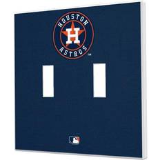 Strategic Printing Houston Astros Solid Design Double Toggle Light Switch Plate