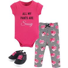 Little Treasures Bodysuit, Pant and Shoes 3-Piece Set - Sassy Pants (10171882)