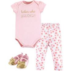 Little Treasures Bodysuit, Pant and Shoes 3-Piece Set - Babes Who Brunch ( 10172088)