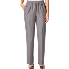 Alfred Dunner Classics Pull-On Straight Leg Pants - Gray