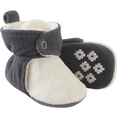 Little Treasures Fleece Booties - Charcoal/Cream