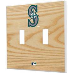 Strategic Printing Seattle Mariners Baseball Bat Design Double Toggle Light Switch Plates