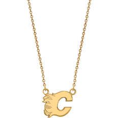 LogoArt Calgary Flames Small Pendant Necklace - Gold