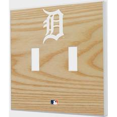 Strategic Printing Detroit Tigers Baseball Bat Design Double Toggle Light Switch Plates