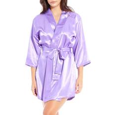 iCollection Women's Ultra Soft Satin Lounge and Poolside Robe - Lavender