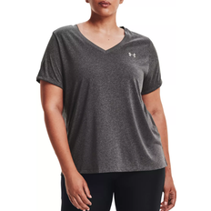 Under Armour Tech Twist V-Neck T-shirt Women - Carbon Heather