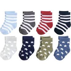 Luvable Friends Basic Socks 8-Pack - Stars Black/Blue ( 10728086)