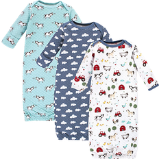 Hudson Quilted Cotton Gowns 3-pack - Boy Farm Animals (10153865)