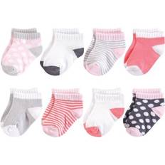 Luvable Friends Basic Socks 8-Pack - Grey/Pink Dot (10728119)