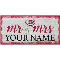Fan Creations Cincinnati Reds Personalized Mr. & Mrs. Script Sign