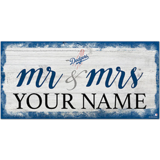 Fan Creations Los Angeles Dodgers Personalized Mr & Mrs Script Sign