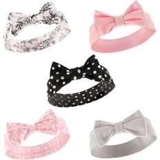 Hudson Baby Headbands 5-pack - Black/White Polka Dots (10151391)