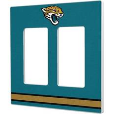 Strategic Printing Jacksonville Jaguars Stripe Double Rocker Light Switch Plate