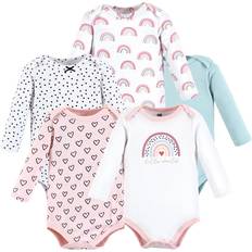 Hudson Baby Cotton Long-Sleeve Bodysuits 5-pack - Modern Rainbow (10118722)