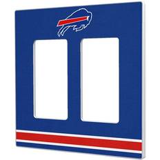 Strategic Printing Buffalo Bills Stripe Double Rocker Light Switch Plate