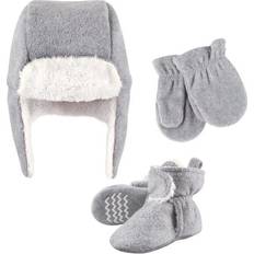 Hudson Trapper Hat, Mitten and Bootie Set - Heather Gray (10159361)